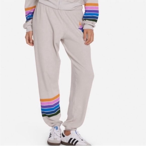 NEW LAUREN MOSHI TANZY COLORSTRIPE STAR JOGGER